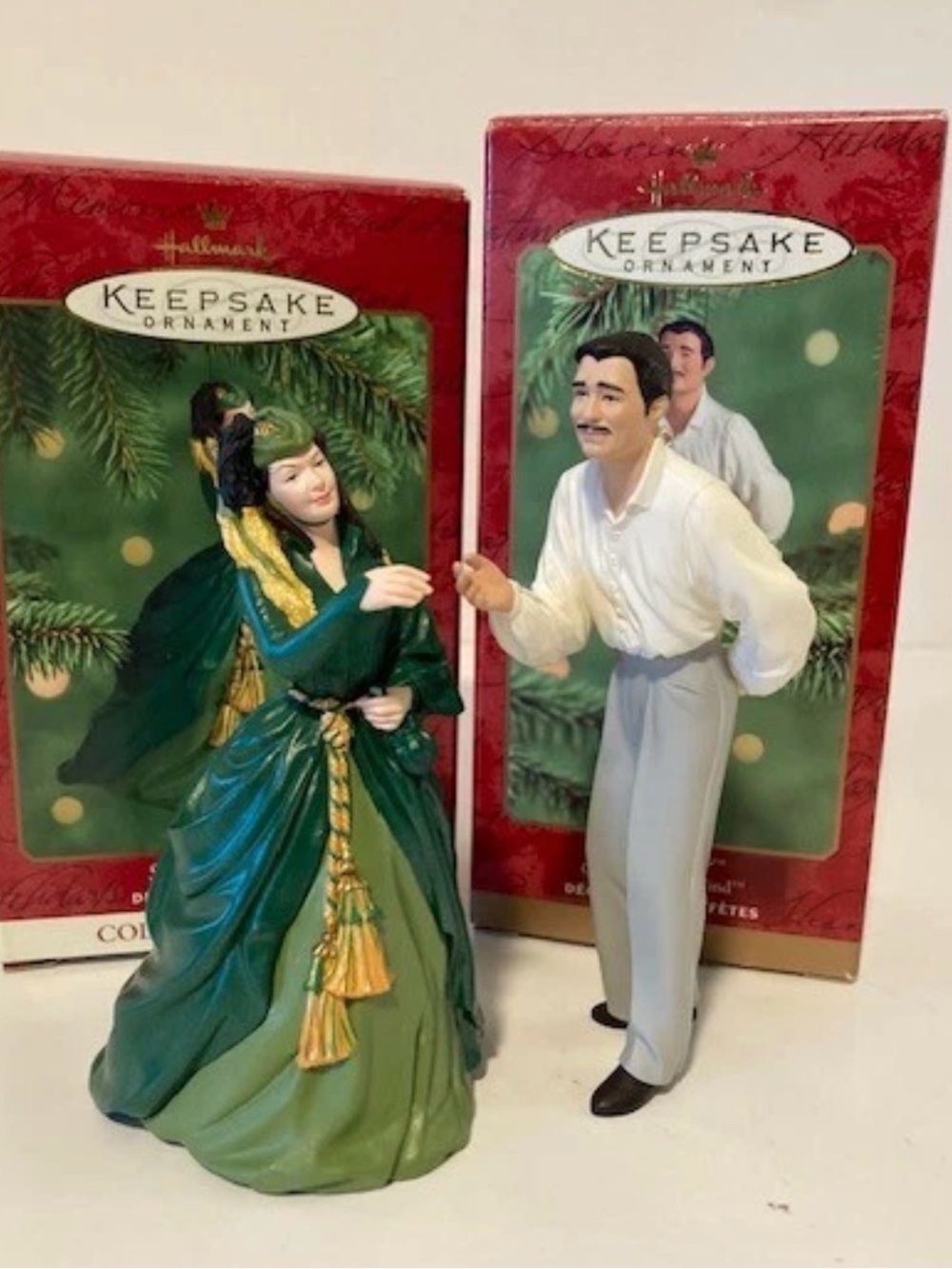 2000 Hallmark Keepsake Christmas Ornaments - Scarlett O’Hara & Rhett Butler